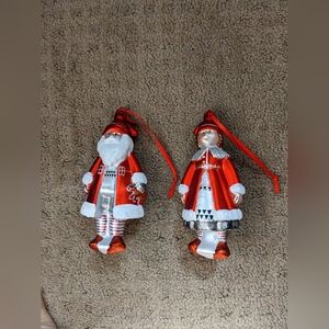 IKEA 2010 Julmys Santa And Mrs. Santa Ornaments